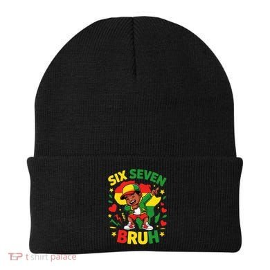 Six Seven Bruh 67 Juneteenth 6-7 Meme Beanie