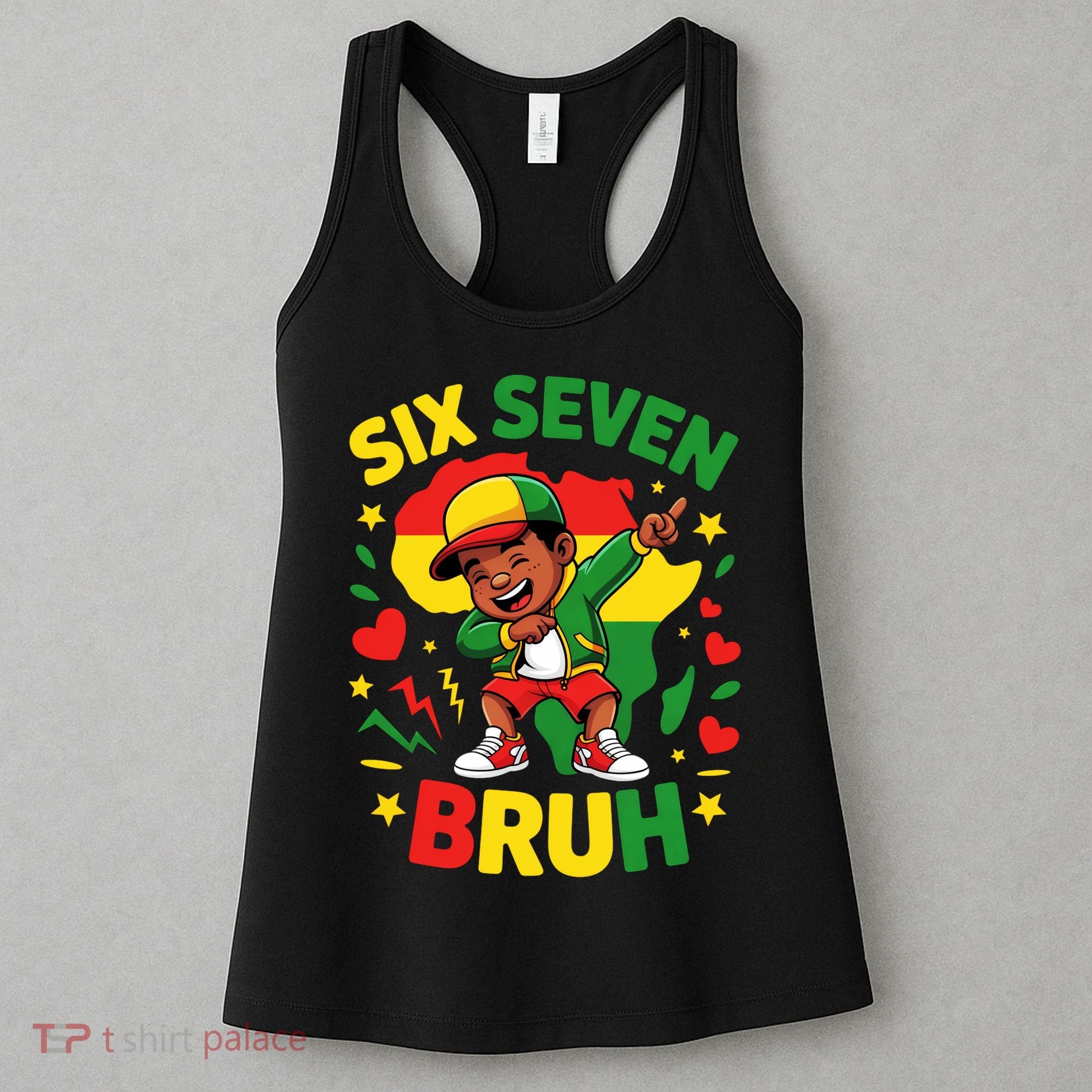 Six Seven Bruh 67 Juneteenth 6-7 Meme Women's Tank Top