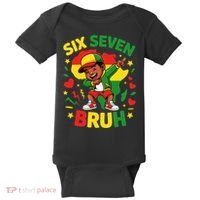 Six Seven Bruh 67 Juneteenth 6-7 Meme Baby Bodysuit thumb 0