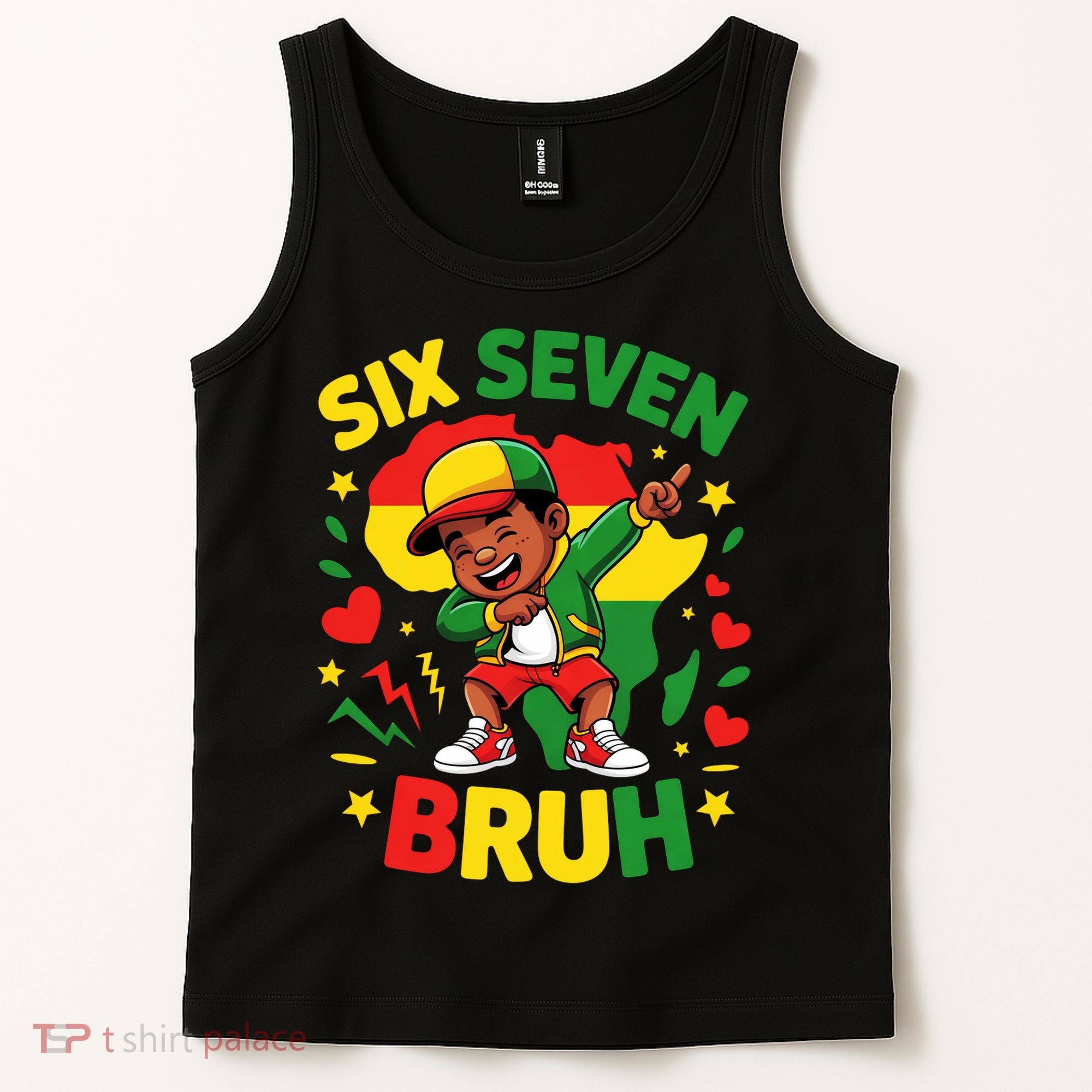 Six Seven Bruh 67 Juneteenth 6-7 Meme Tank Top