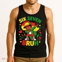 Six Seven Bruh 67 Juneteenth 6-7 Meme Tank Top thumb 3