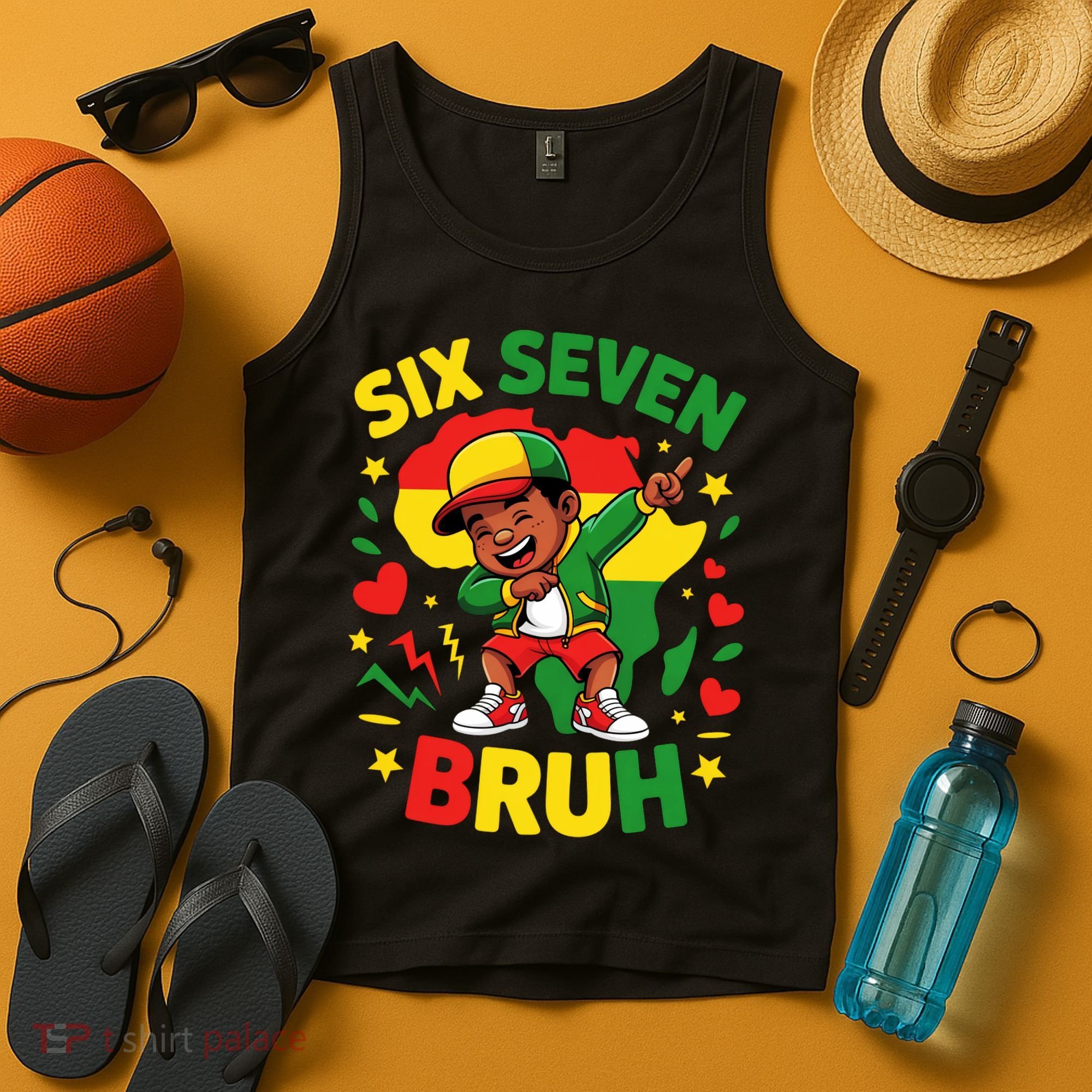 Six Seven Bruh 67 Juneteenth 6-7 Meme Tank Top