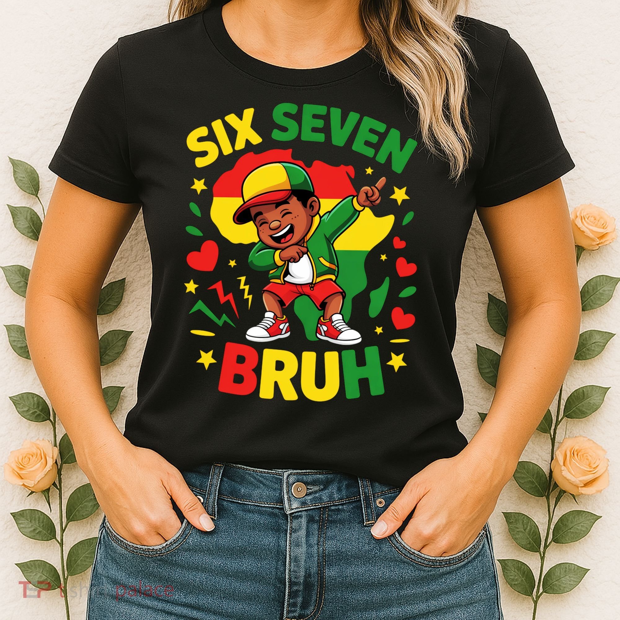 Six Seven Bruh 67 Juneteenth 6-7 Meme Women's T-Shirt