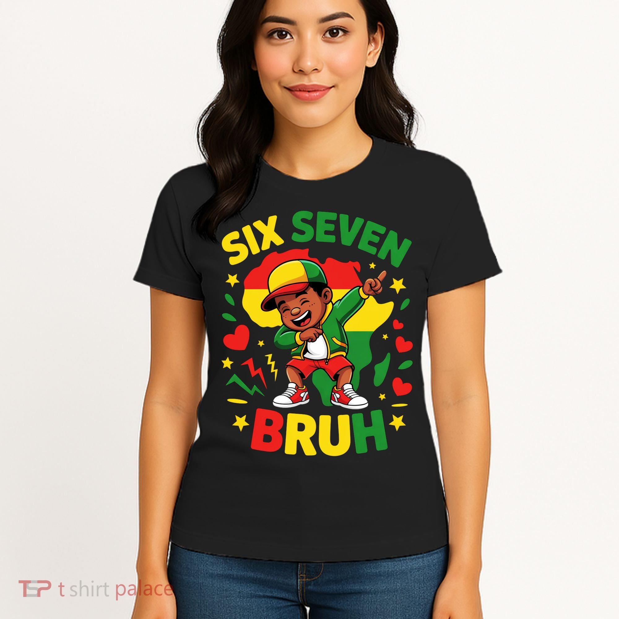 Six Seven Bruh 67 Juneteenth 6-7 Meme Women's T-Shirt