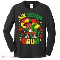 Six Seven Bruh 67 Juneteenth 6-7 Meme Kids Long Sleeve Shirt thumb 0