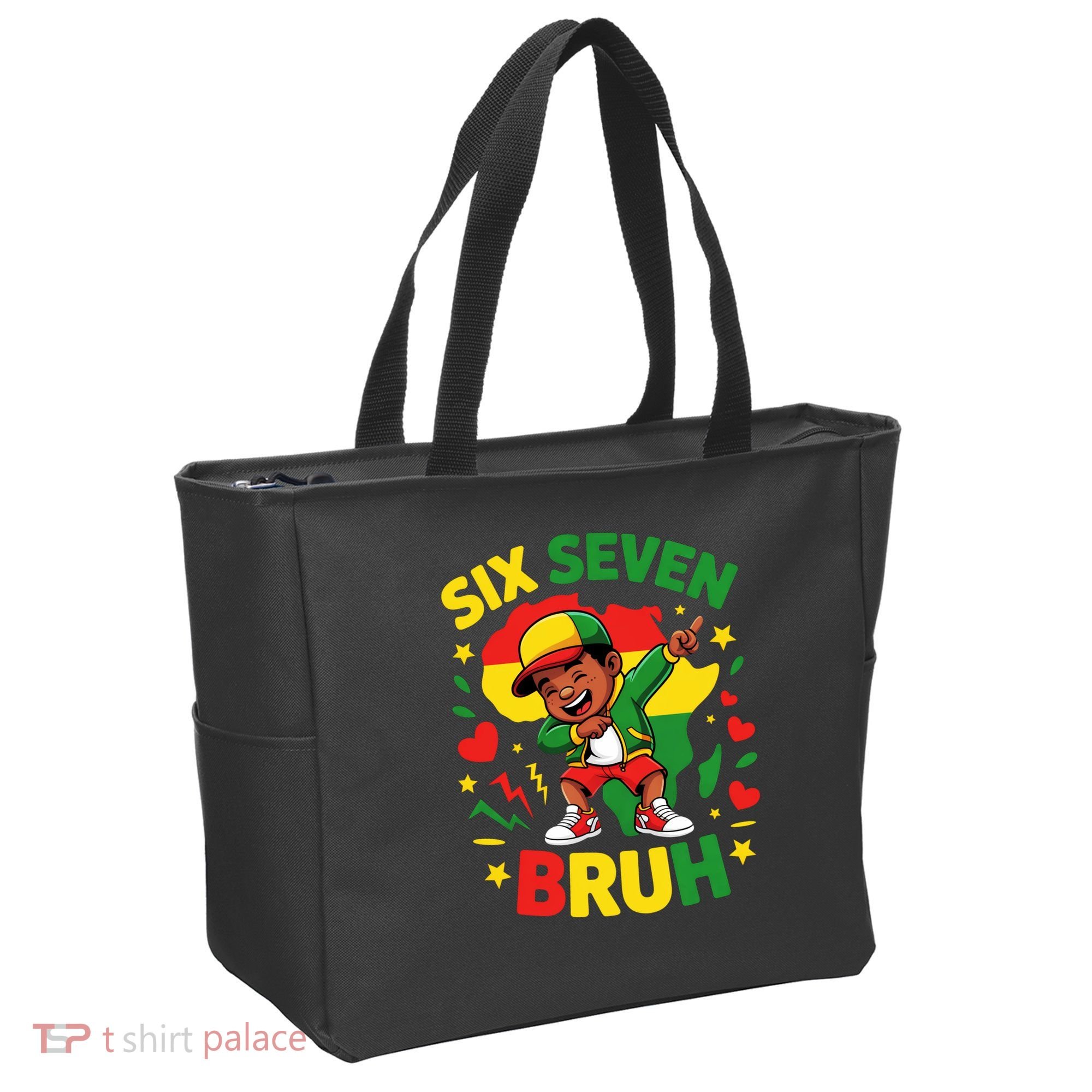Six Seven Bruh 67 Juneteenth 6-7 Meme Tote Bag