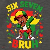 Six Seven Bruh 67 Juneteenth 6-7 Meme Vector Backpack thumb 2