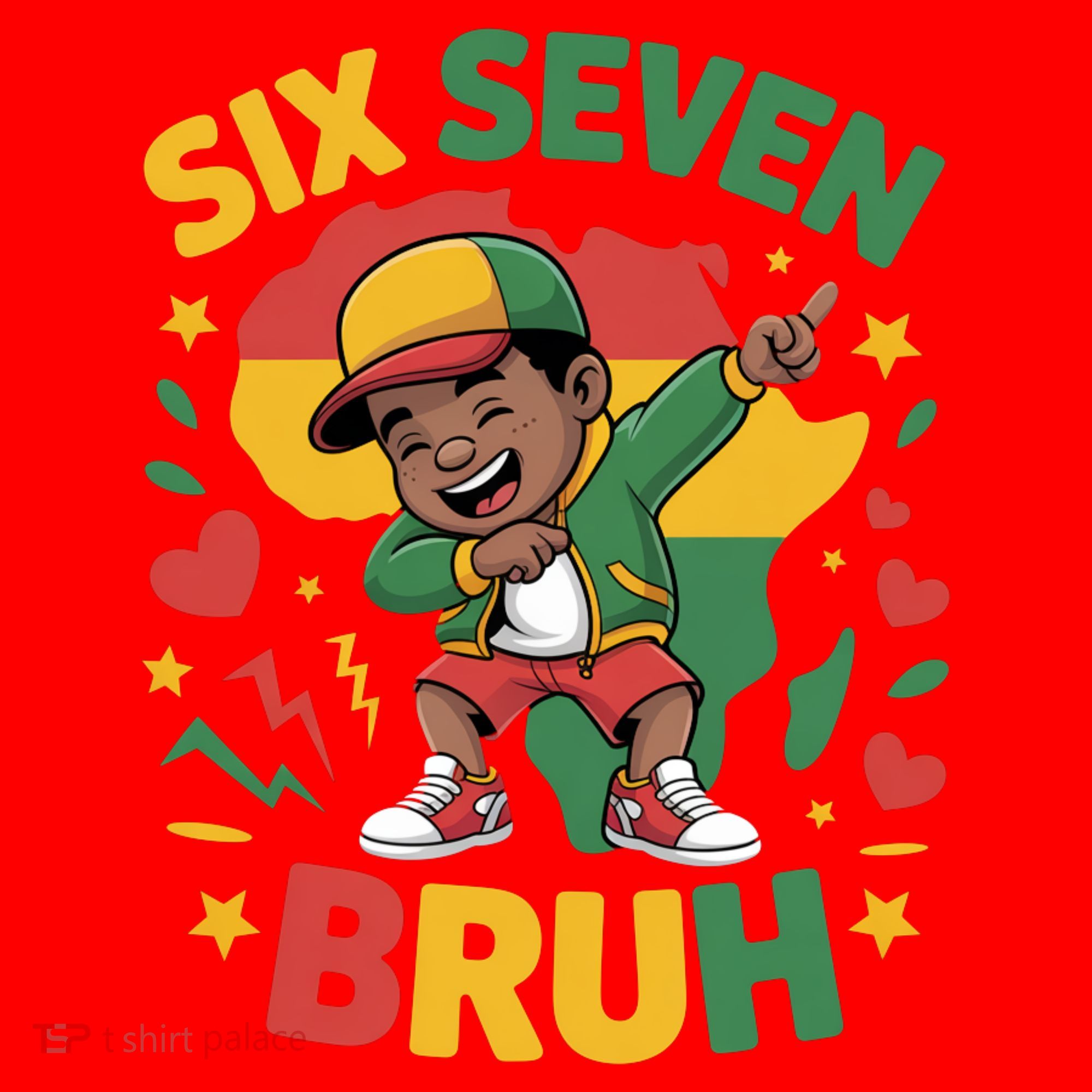 Six Seven Bruh 67 Juneteenth 6-7 Meme Santa Hat