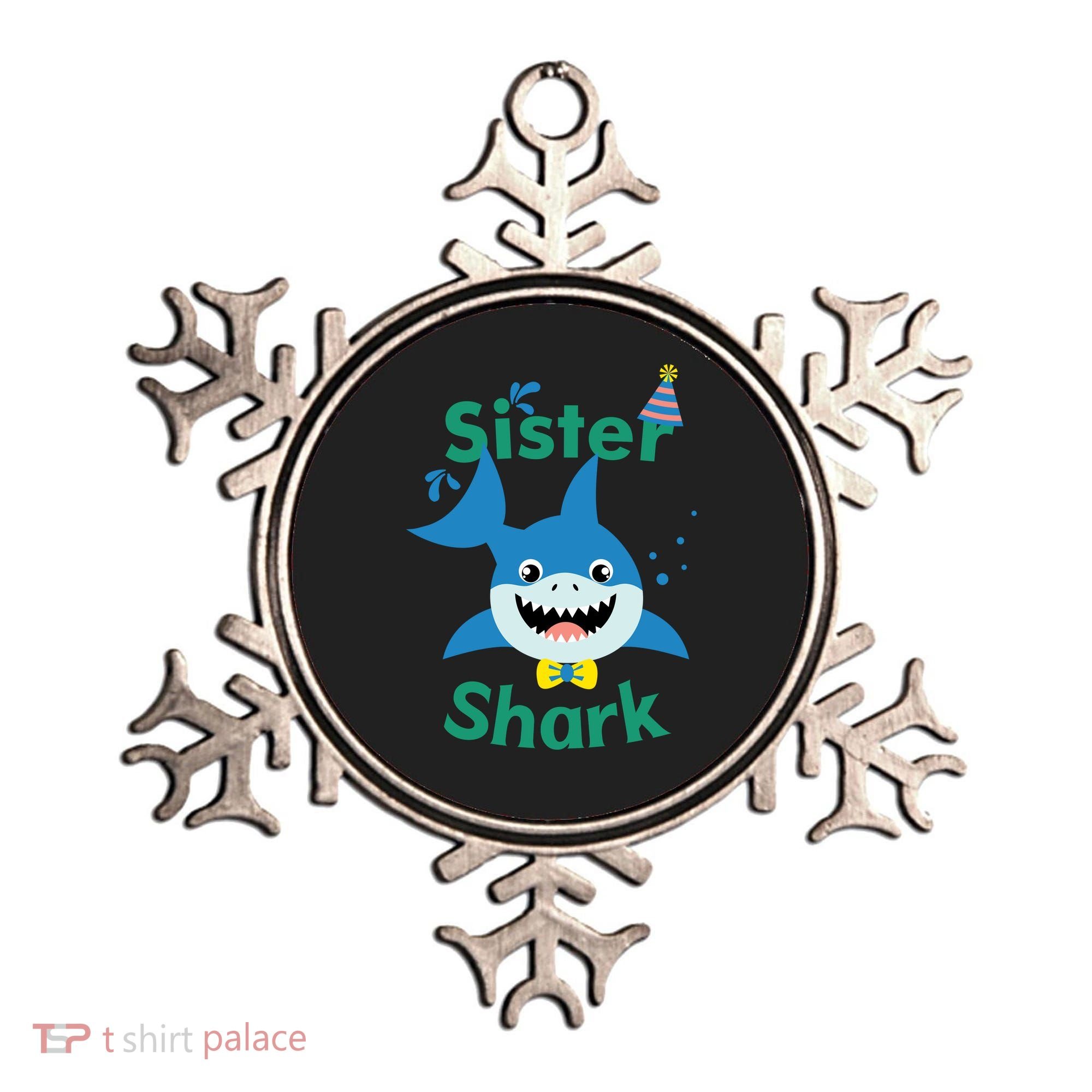 Sister Shark Birthday Party Matching Family Ornament