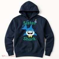 Sister Shark Birthday Party Matching Family Hoodie thumb 0