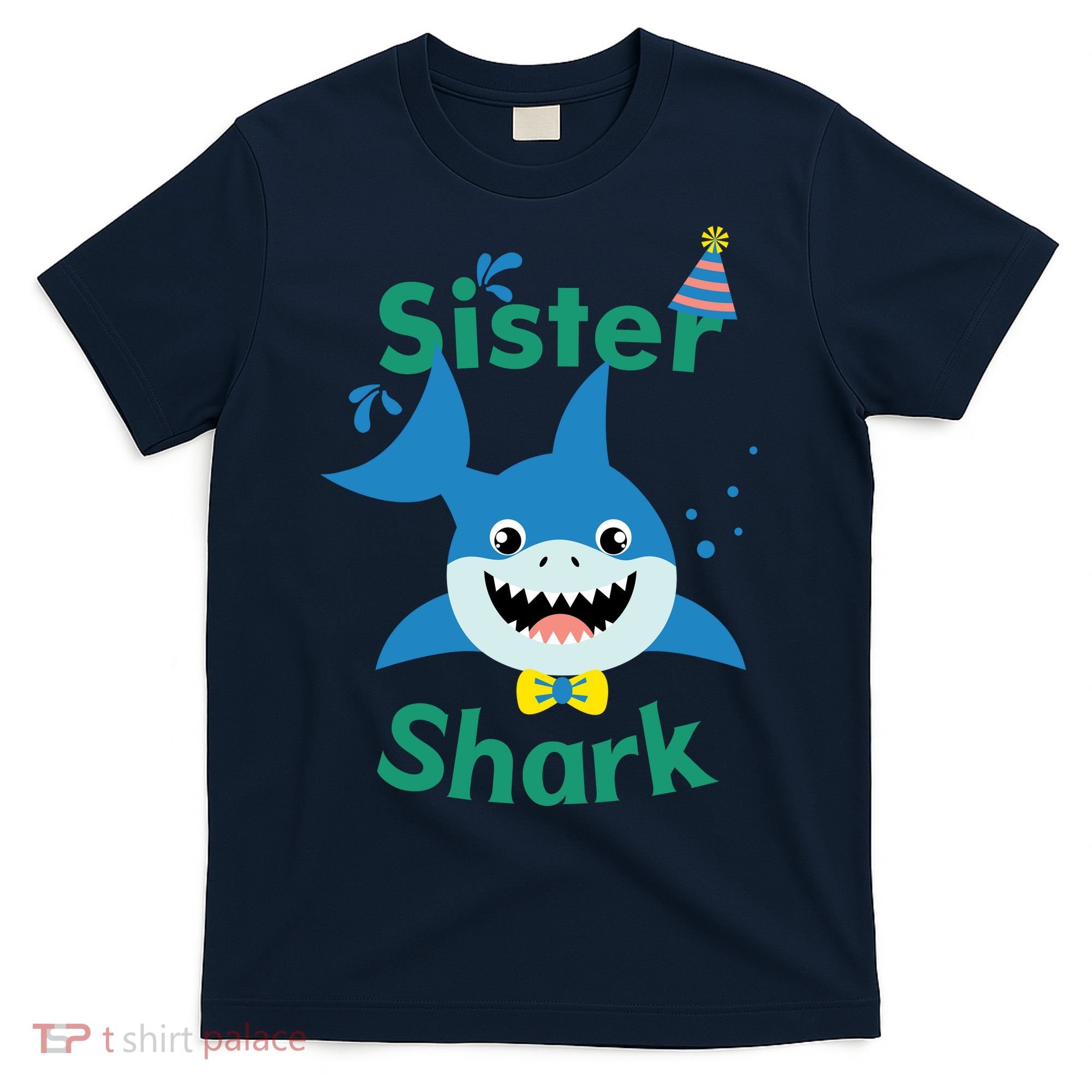 Sister Shark Birthday Party Matching Family T-Shirt