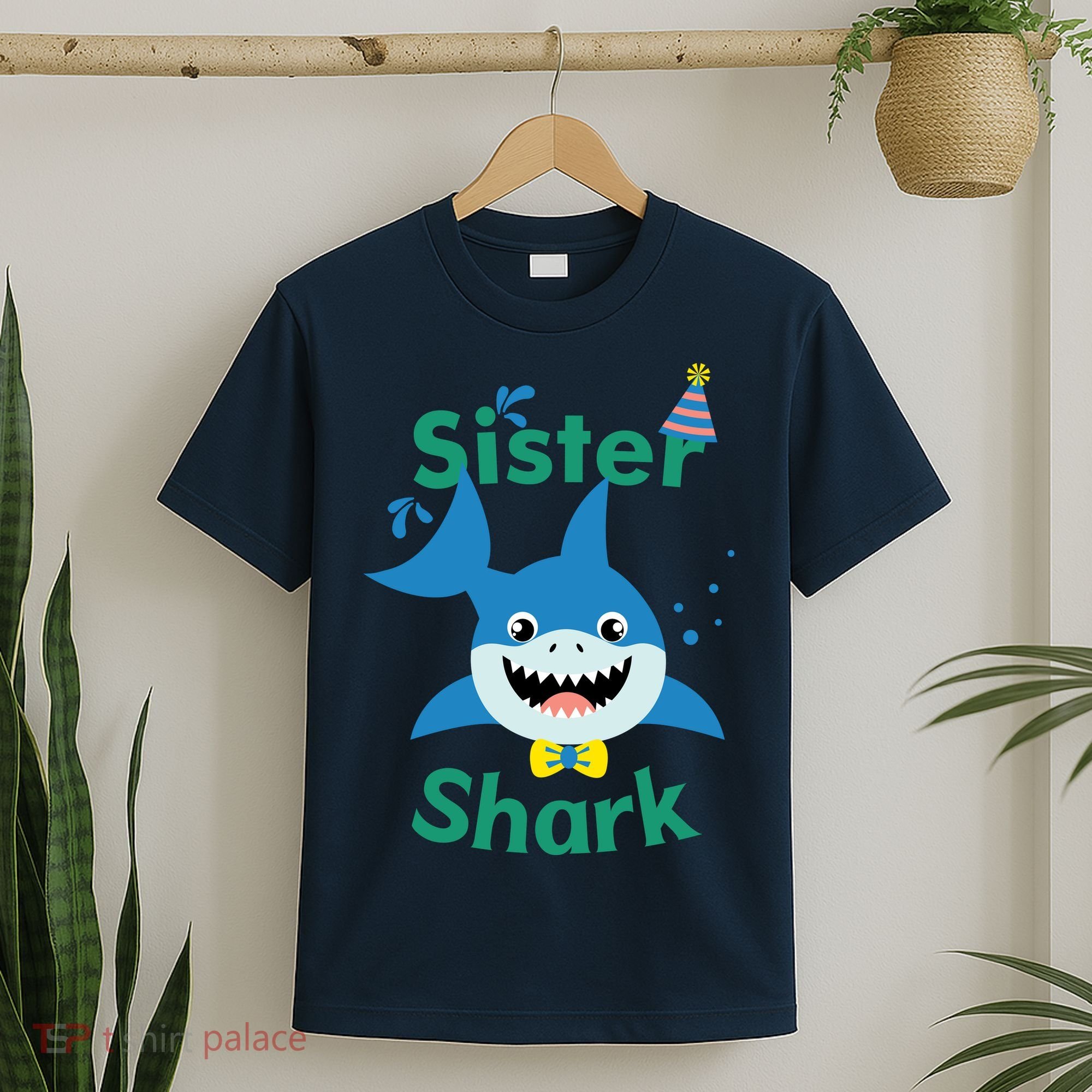 Sister Shark Birthday Party Matching Family T-Shirt