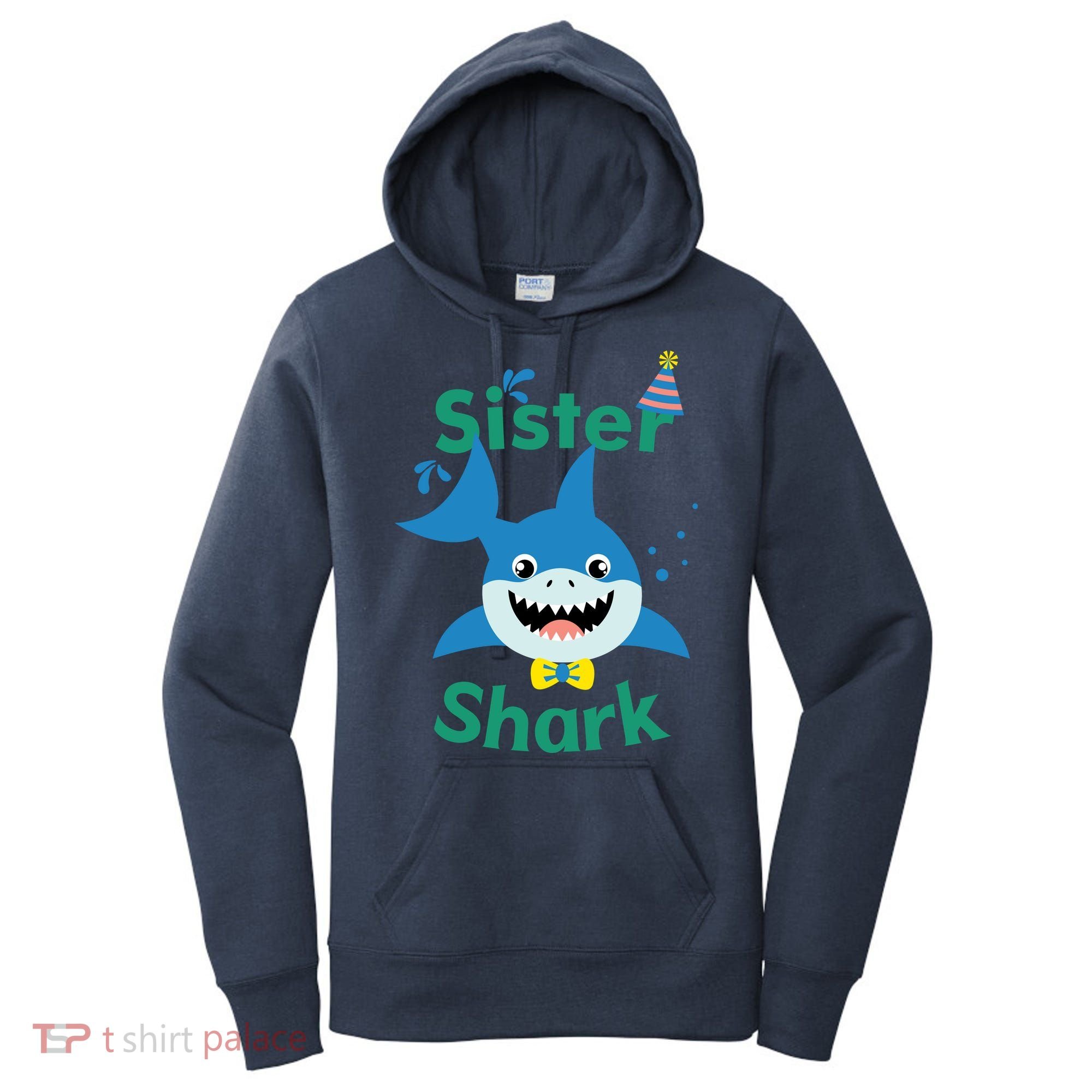 Sister Shark Birthday Party Matching Family Women's Hoodie