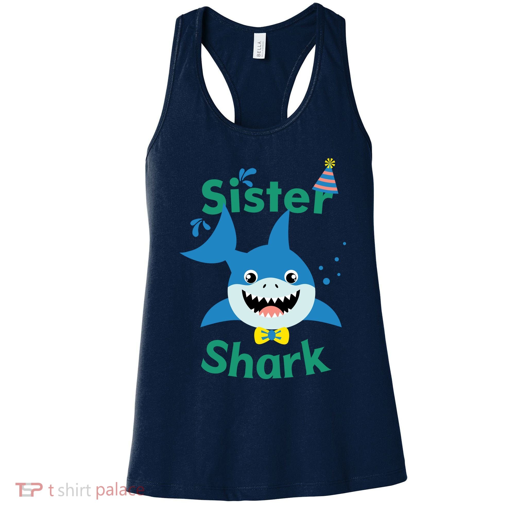 Sister Shark Birthday Party Matching Family Women's Tank Top