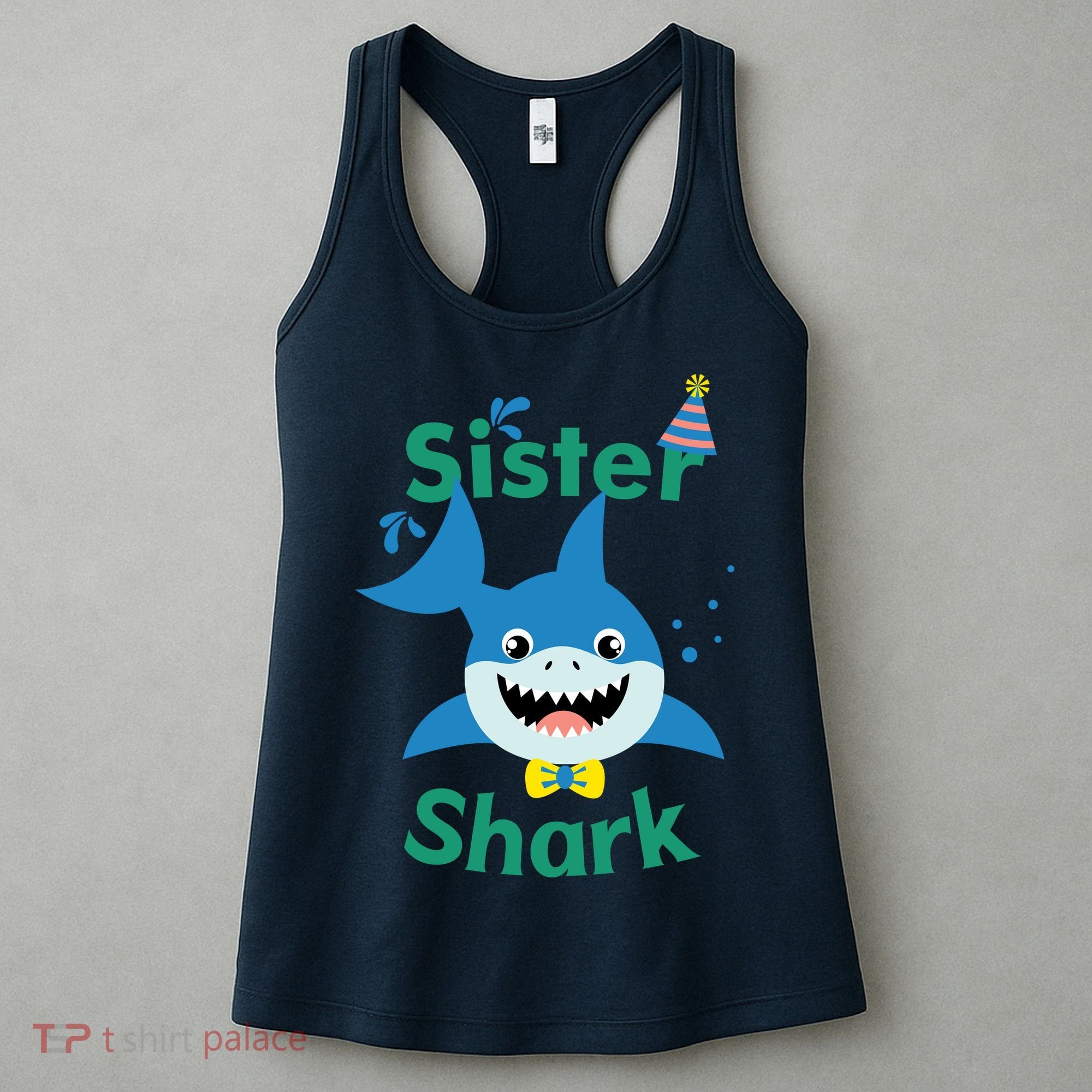 Sister Shark Birthday Party Matching Family Women's Tank Top