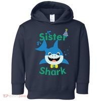 Sister Shark Birthday Party Matching Family Toddler Hoodie thumb 0
