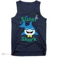 Sister Shark Birthday Party Matching Family Tank Top thumb 0