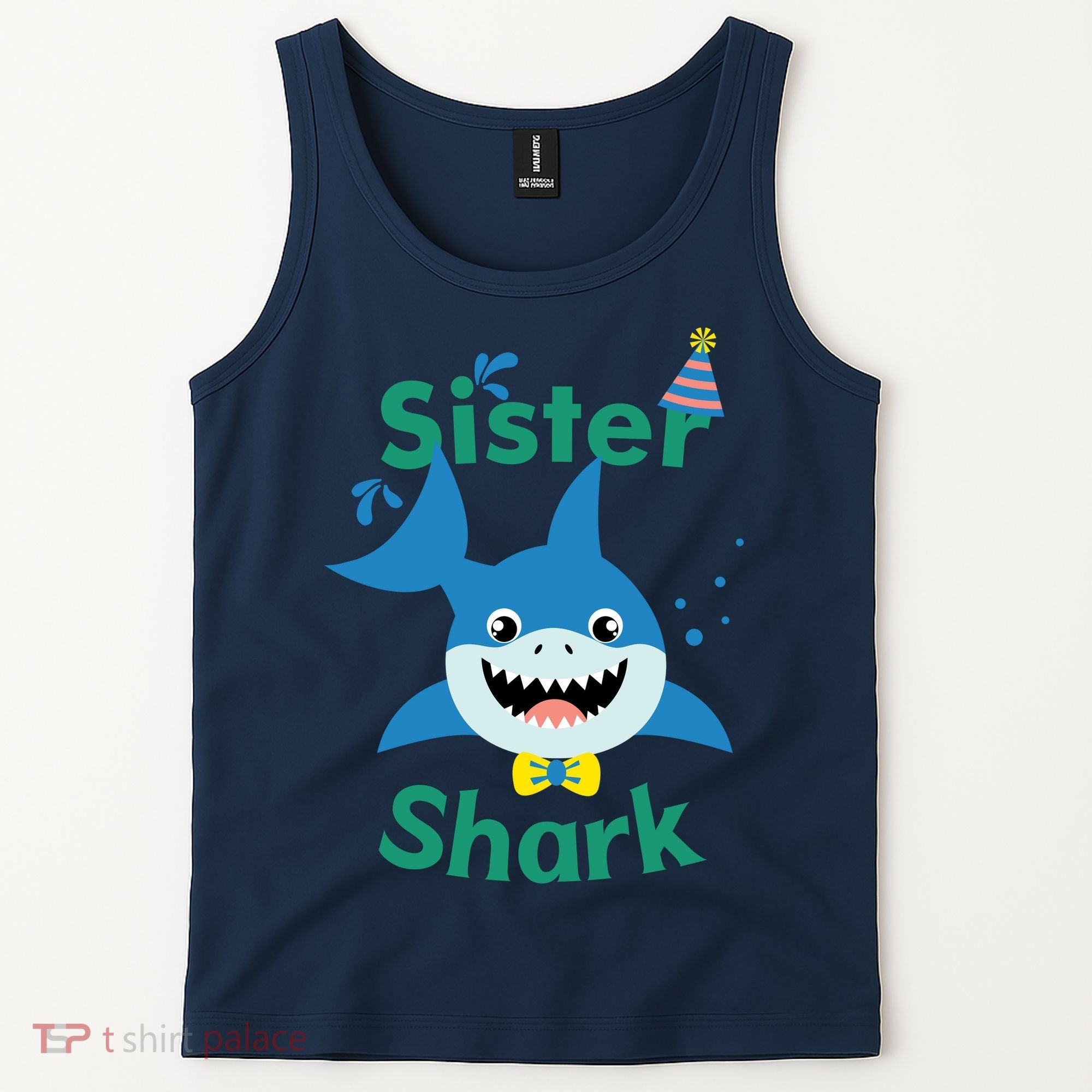 Sister Shark Birthday Party Matching Family Tank Top