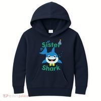 Sister Shark Birthday Party Matching Family Kids Hoodie thumb 0
