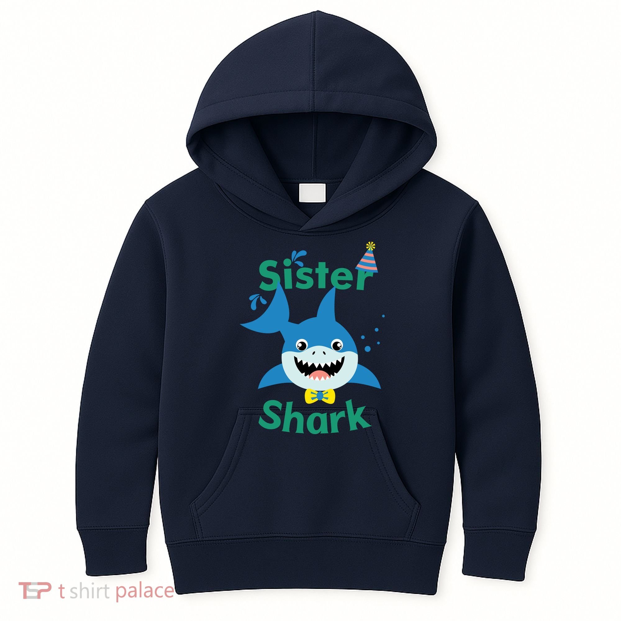 Sister Shark Birthday Party Matching Family Kids Hoodie