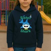 Sister Shark Birthday Party Matching Family Kids Hoodie thumb 3