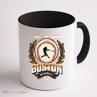 Stay Strong Boston Baseball Graphic Tee Vintage Style Coffee Mug back