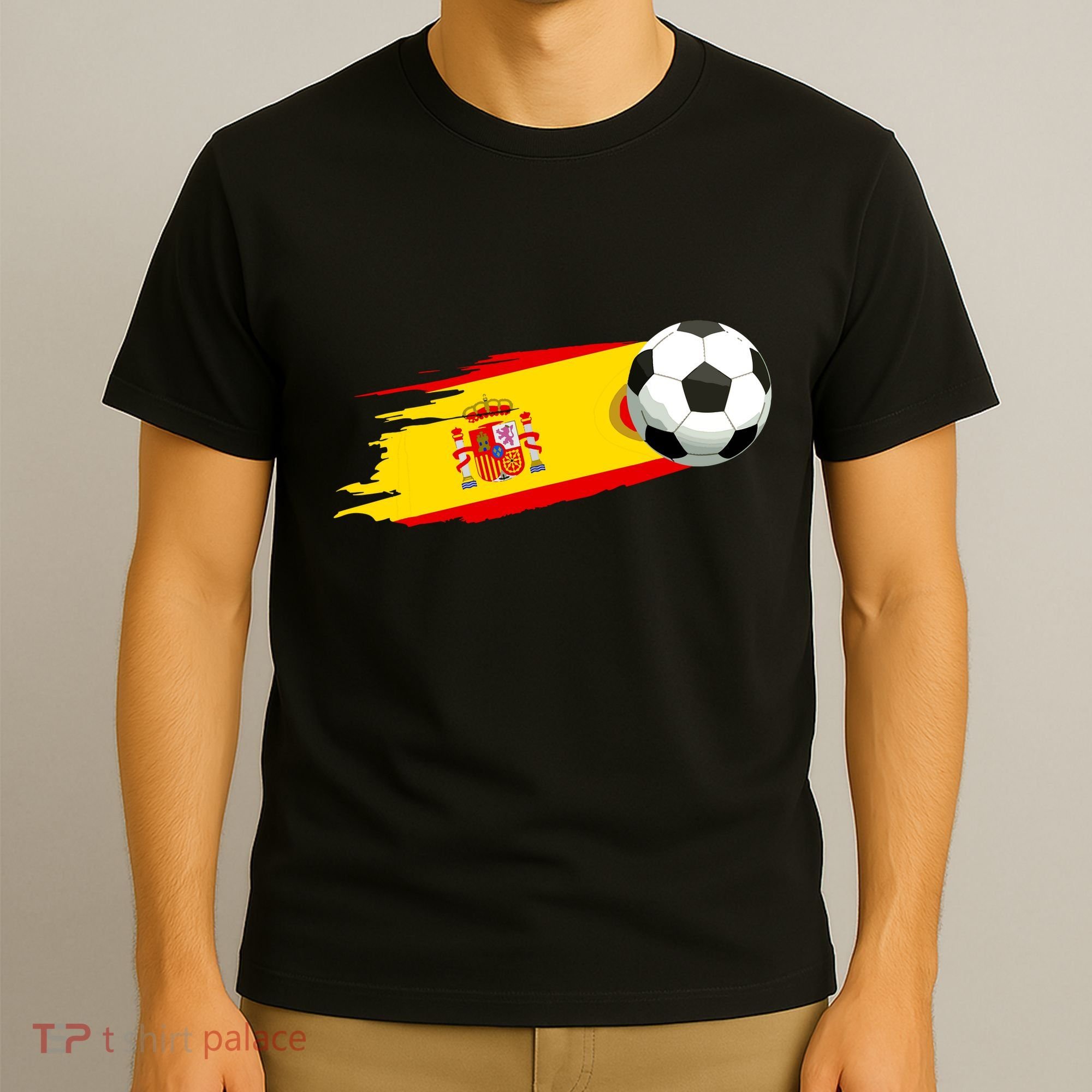 Spain Soccer Ball Spain Flag Jersey Spanish Football Fan T-Shirt