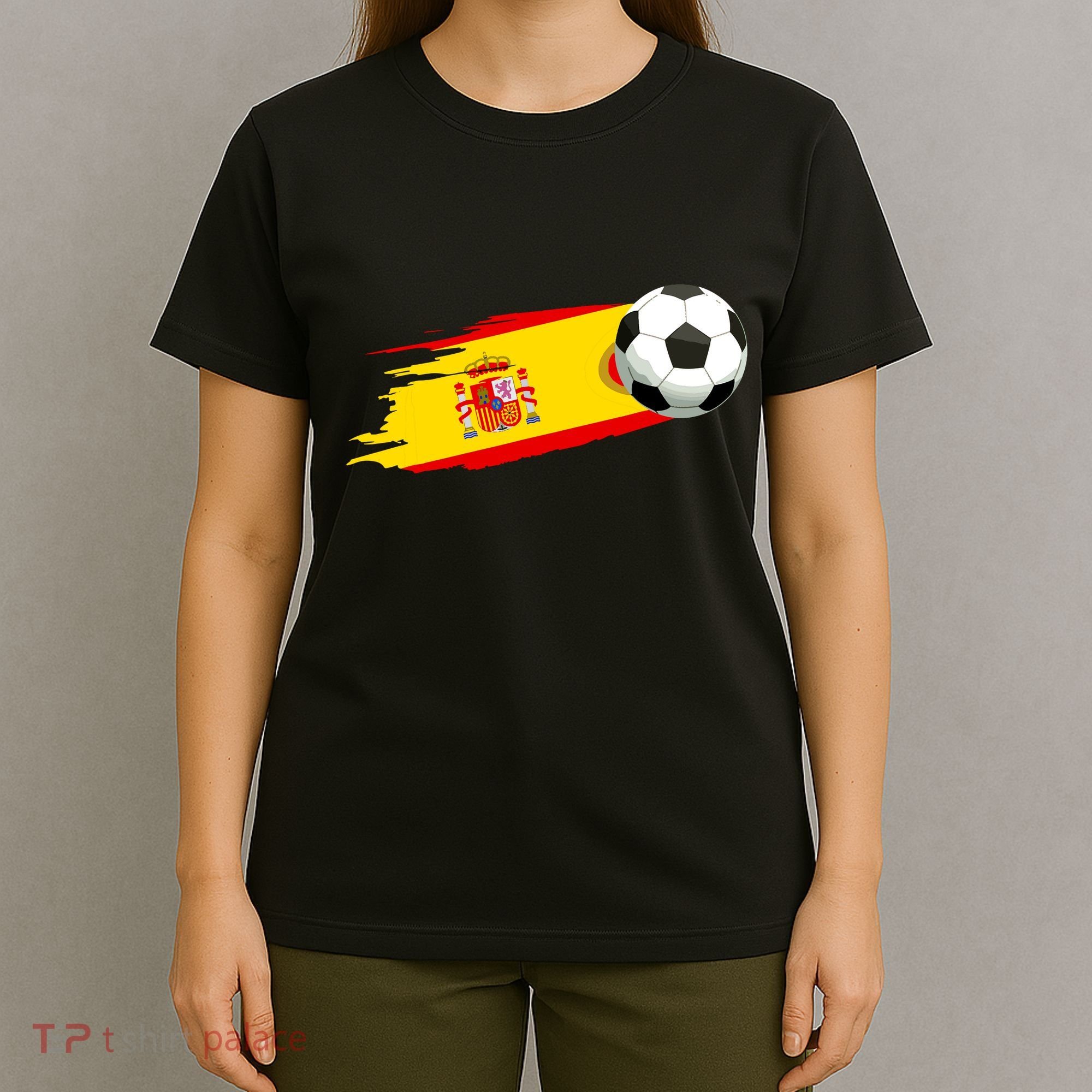 Spain Soccer Ball Spain Flag Jersey Spanish Football Fan T-Shirt