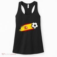 Spain Soccer Ball Spain Flag Jersey Spanish Football Fan Women's Tank Top thumb 0