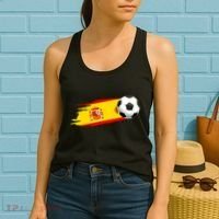 Spain Soccer Ball Spain Flag Jersey Spanish Football Fan Women's Tank Top thumb 2