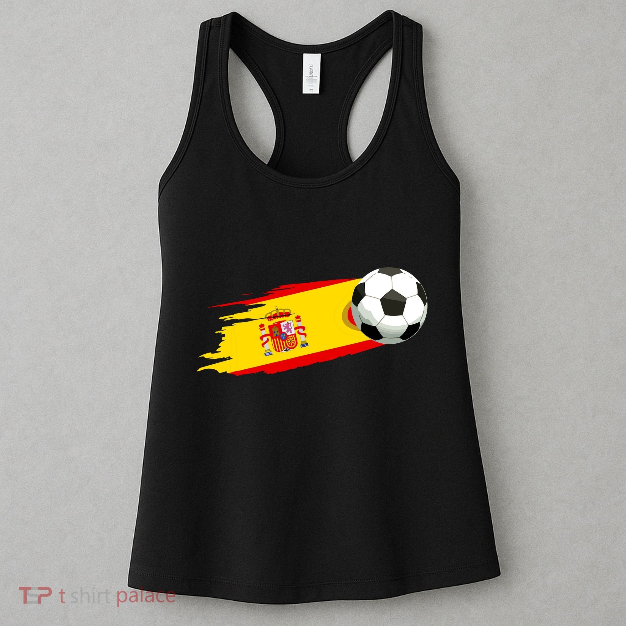 Spain Soccer Ball Spain Flag Jersey Spanish Football Fan Women's Tank Top