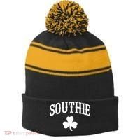 Southie South Boston Massachusetts tee Stripe Pom Pom Beanie thumb 0