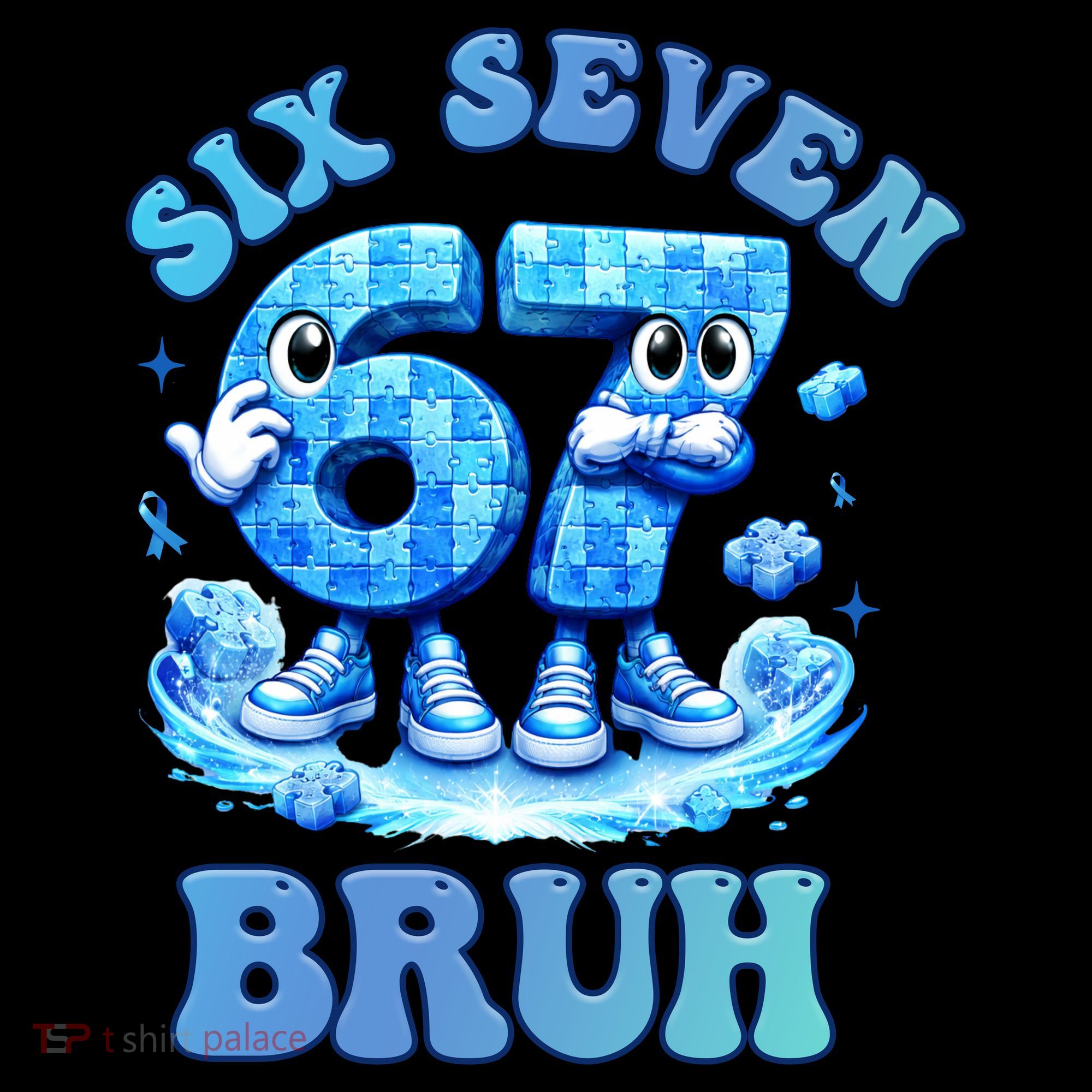 Six Seven Bruh 67 Autism Puzzle 6-7 Brainrot Meme Coffee Mug