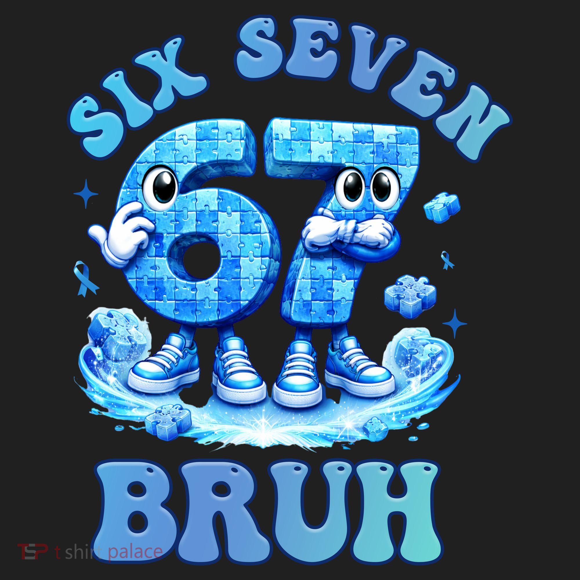 Six Seven Bruh 67 Autism Puzzle 6-7 Brainrot Meme Tumbler