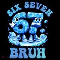 Six Seven Bruh 67 Autism Puzzle 6-7 Brainrot Meme Ornament thumb 1