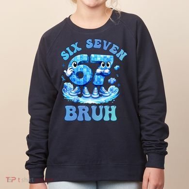 Six Seven Bruh 67 Autism Puzzle 6-7 Brainrot Meme Women's Sweatshirt