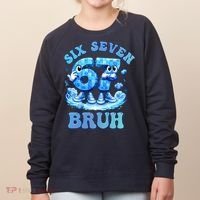 Six Seven Bruh 67 Autism Puzzle 6-7 Brainrot Meme Women's Sweatshirt thumb 0