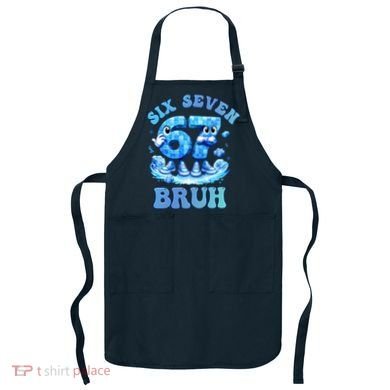 Six Seven Bruh 67 Autism Puzzle 6-7 Brainrot Meme Apron