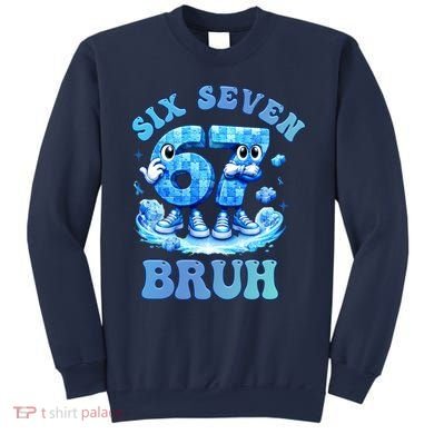 Six Seven Bruh 67 Autism Puzzle 6-7 Brainrot Meme Sweatshirt