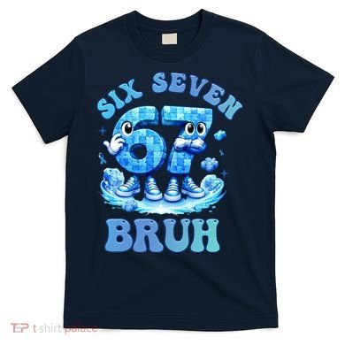 Six Seven Bruh 67 Autism Puzzle 6-7 Brainrot Meme T-Shirt
