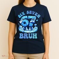 Six Seven Bruh 67 Autism Puzzle 6-7 Brainrot Meme T-Shirt thumb 4