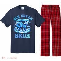 Six Seven Bruh 67 Autism Puzzle 6-7 Brainrot Meme Pajama Set thumb 0