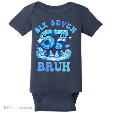 Six Seven Bruh 67 Autism Puzzle 6-7 Brainrot Meme Baby Bodysuit
