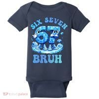 Six Seven Bruh 67 Autism Puzzle 6-7 Brainrot Meme Baby Bodysuit thumb 0