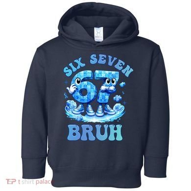 Six Seven Bruh 67 Autism Puzzle 6-7 Brainrot Meme Toddler Hoodie