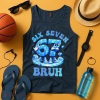 Six Seven Bruh 67 Autism Puzzle 6-7 Brainrot Meme Tank Top thumb 4