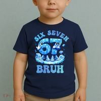 Six Seven Bruh 67 Autism Puzzle 6-7 Brainrot Meme Toddler T-Shirt thumb 2