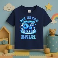 Six Seven Bruh 67 Autism Puzzle 6-7 Brainrot Meme Toddler T-Shirt thumb 3