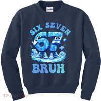 Six Seven Bruh 67 Autism Puzzle 6-7 Brainrot Meme Kids Sweatshirt thumb 0