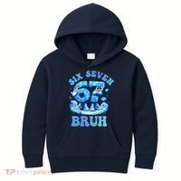 Six Seven Bruh 67 Autism Puzzle 6-7 Brainrot Meme Kids Hoodie thumb 0